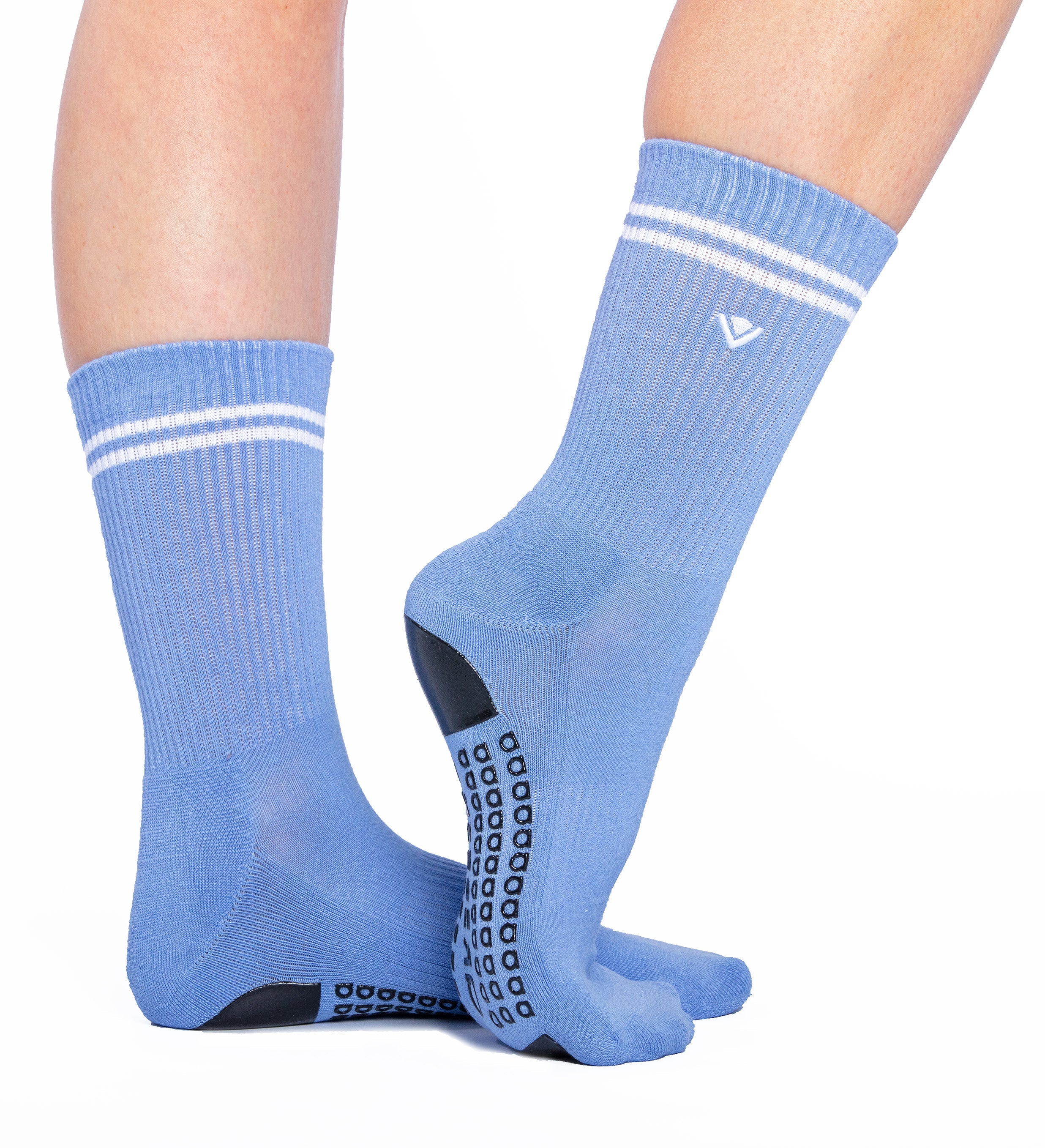 Regnsncox | Women’s Classic Crew Grip Socks with Stripe Detail