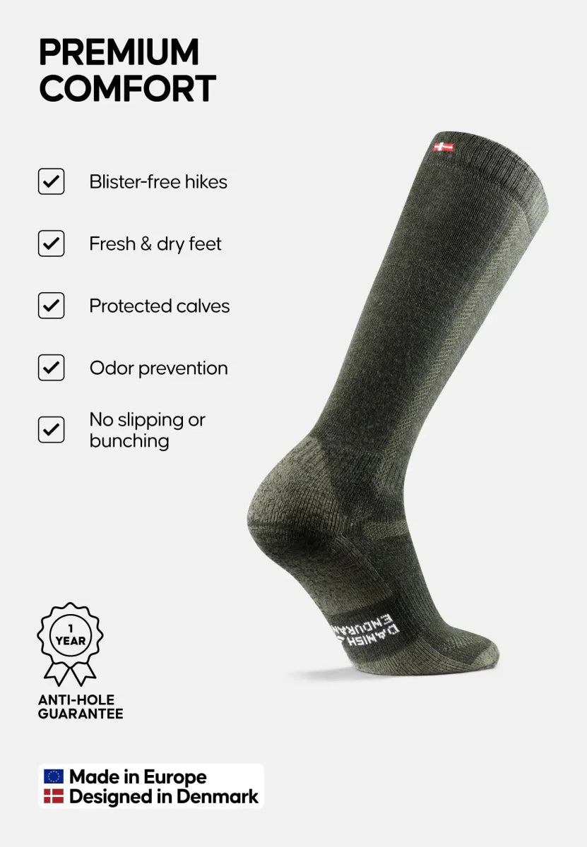 Regnsncox | Knee-High Merino Wool Hiking Socks for Full Calf Protection