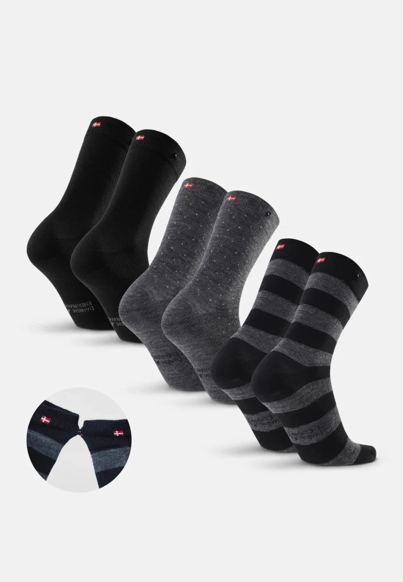 Regnsncox | Merino Wool Dress Socks with Button for Organized Comfort