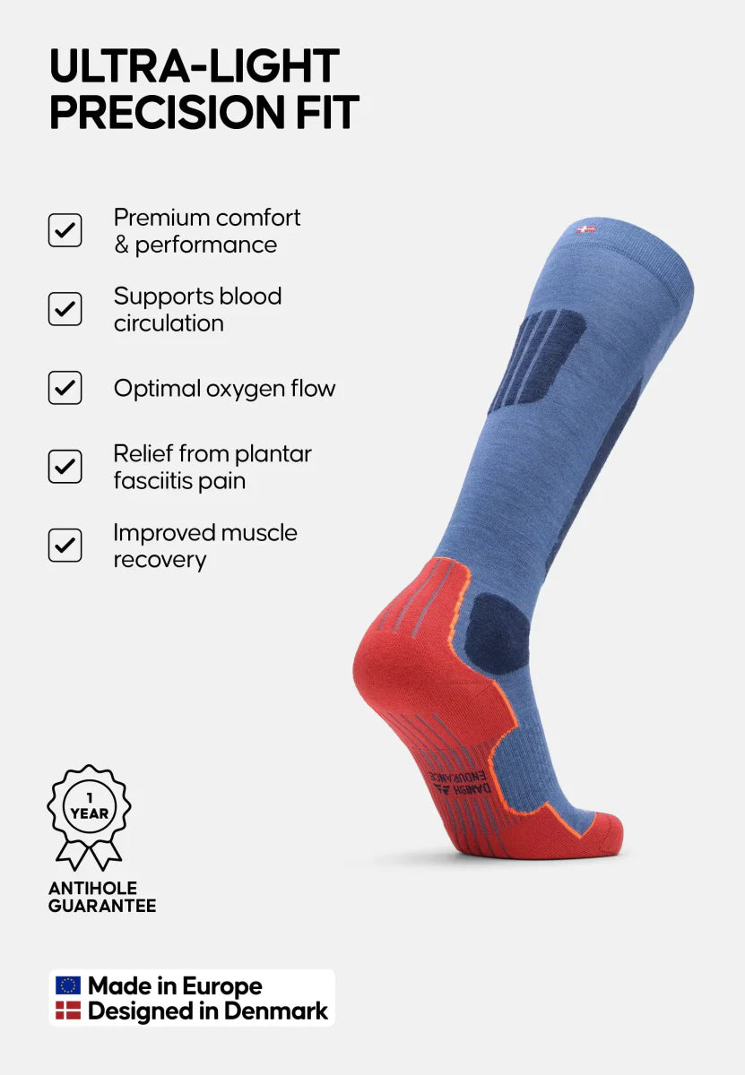 Regnsncox | Merino Light Ski Socks for Precise Fit and Control