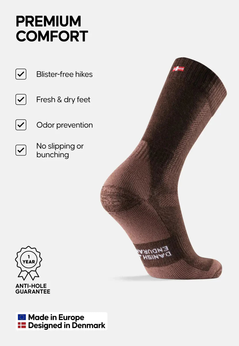 Regnsncox | Merino Wool Blend Hiking Crew Socks for Outdoor Wear