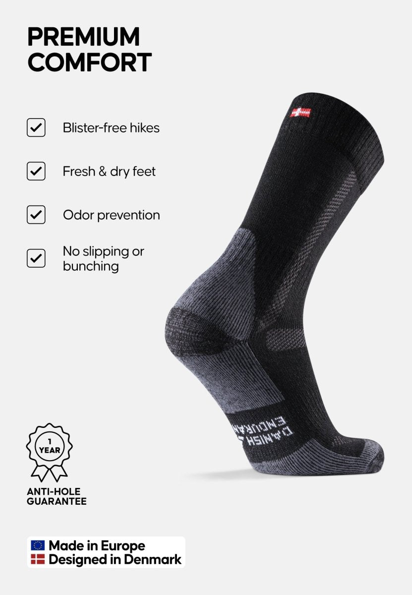 Regnsncox | Merino Wool Blend Hiking Crew Socks for Outdoor Wear