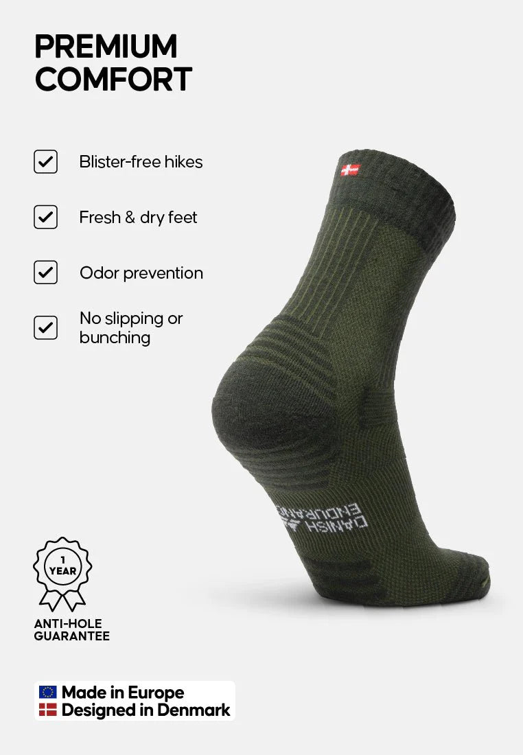 Regnsncox | Lightweight Merino Wool Blend Hiking Crew Socks