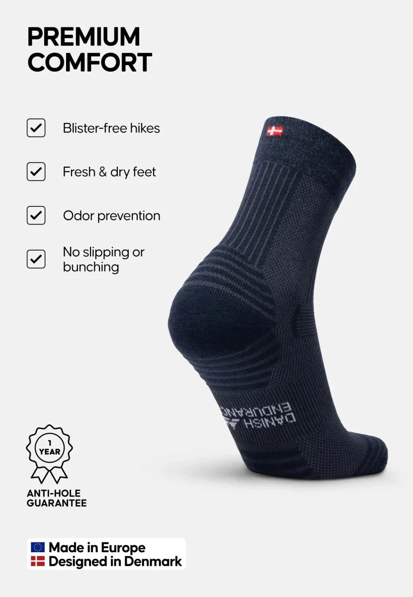 Regnsncox | Lightweight Merino Wool Blend Hiking Crew Socks