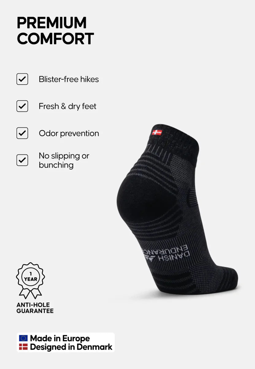 Regnsncox | Low-Cut Merino Wool Hiking Socks for Comfortable Trails