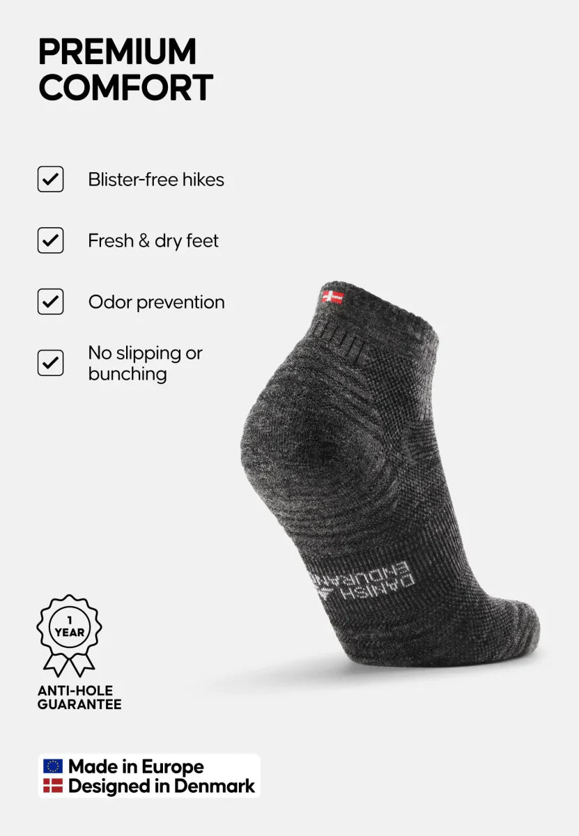 Regnsncox | Low-Cut Merino Wool Hiking Socks for Comfortable Trails