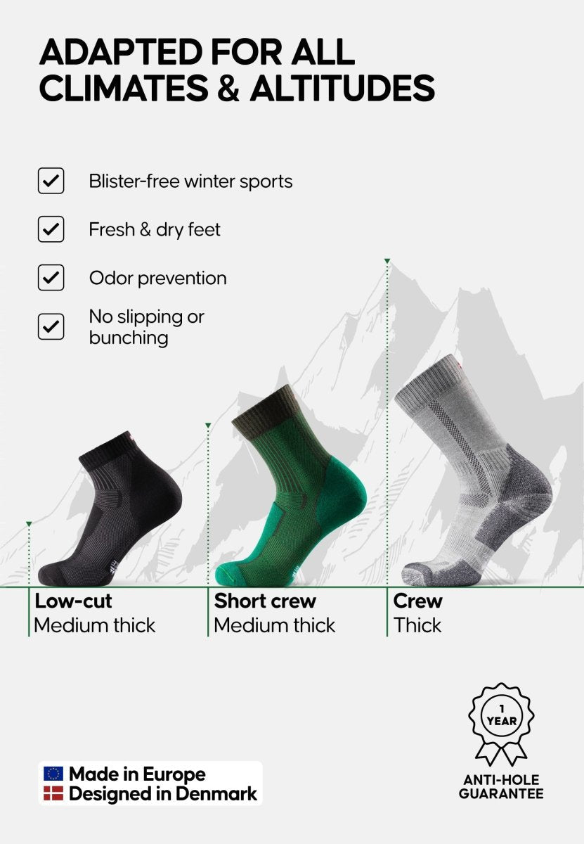 Regnsncox | Merino Wool Hiking Socks Set for All-Weather Comfort