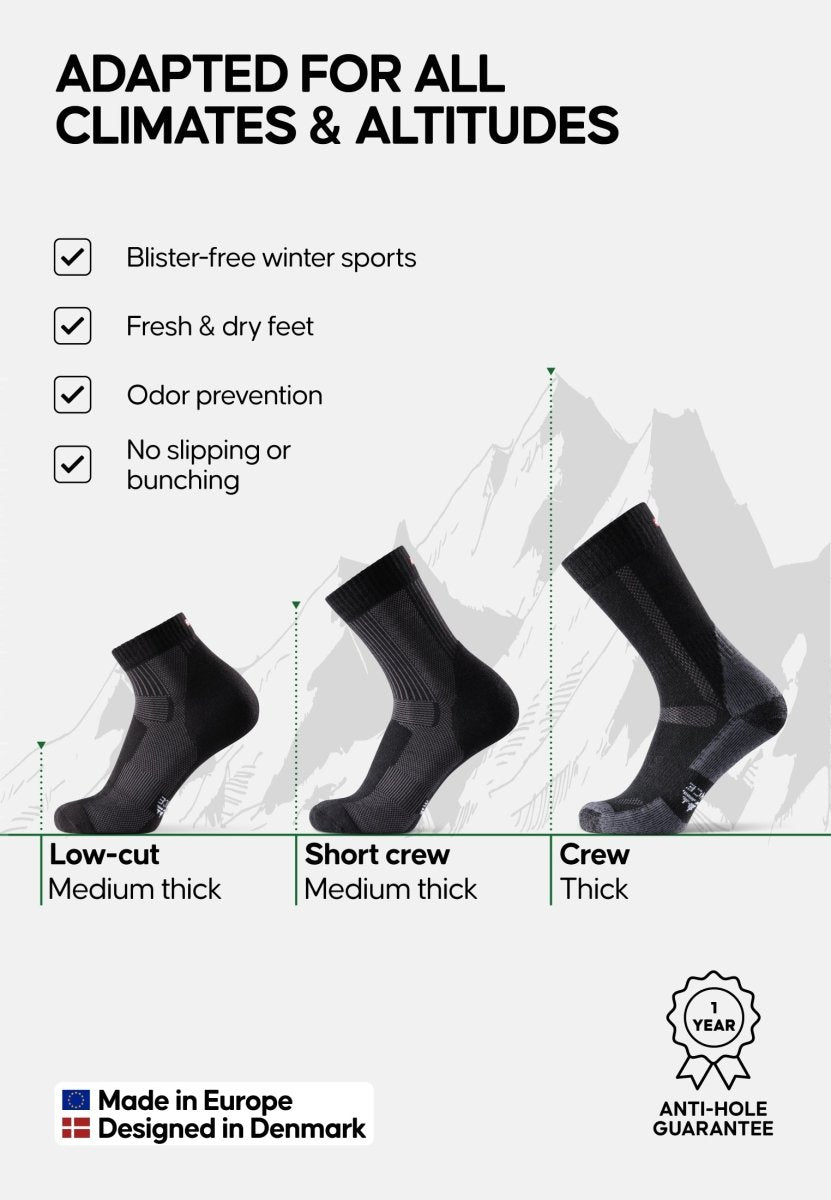 Regnsncox | Merino Wool Hiking Socks Set for All-Weather Comfort