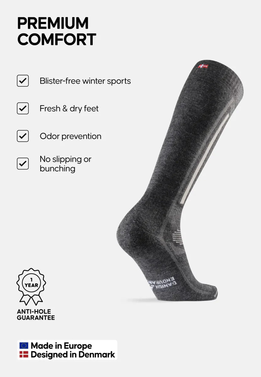 Regnsncox | Merino Wool Ski Crew Socks for Winter Sports