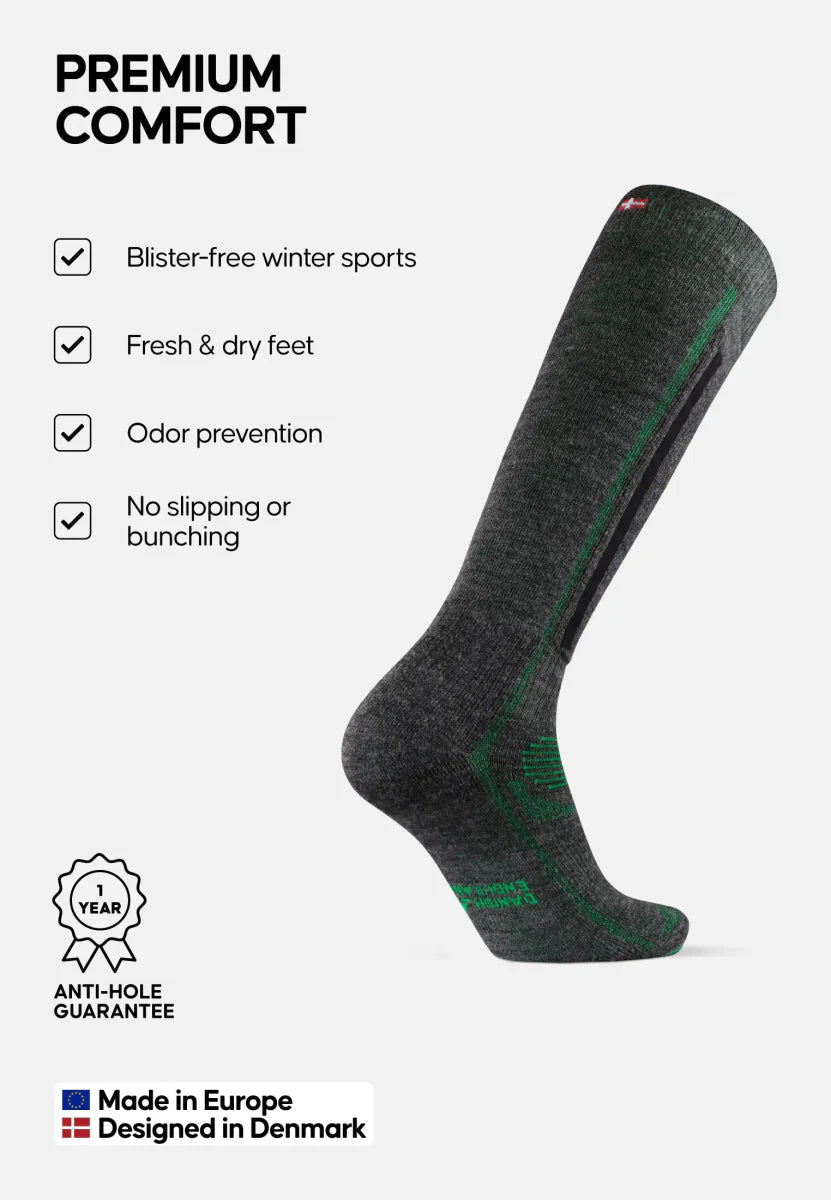 Regnsncox | Merino Wool Ski Crew Socks for Winter Sports