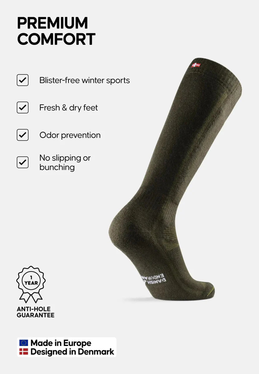 Regnsncox | Merino Wool Ski Crew Socks for Winter Sports