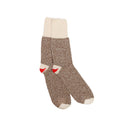 Regnsncox | Lightweight Cotton Blend Crew Socks with Red Heel Detail