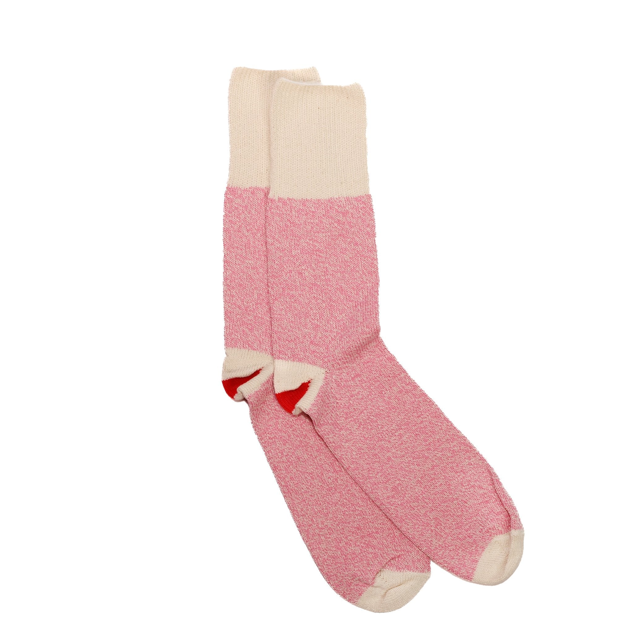 Regnsncox | Lightweight Cotton Blend Crew Socks with Red Heel Detail