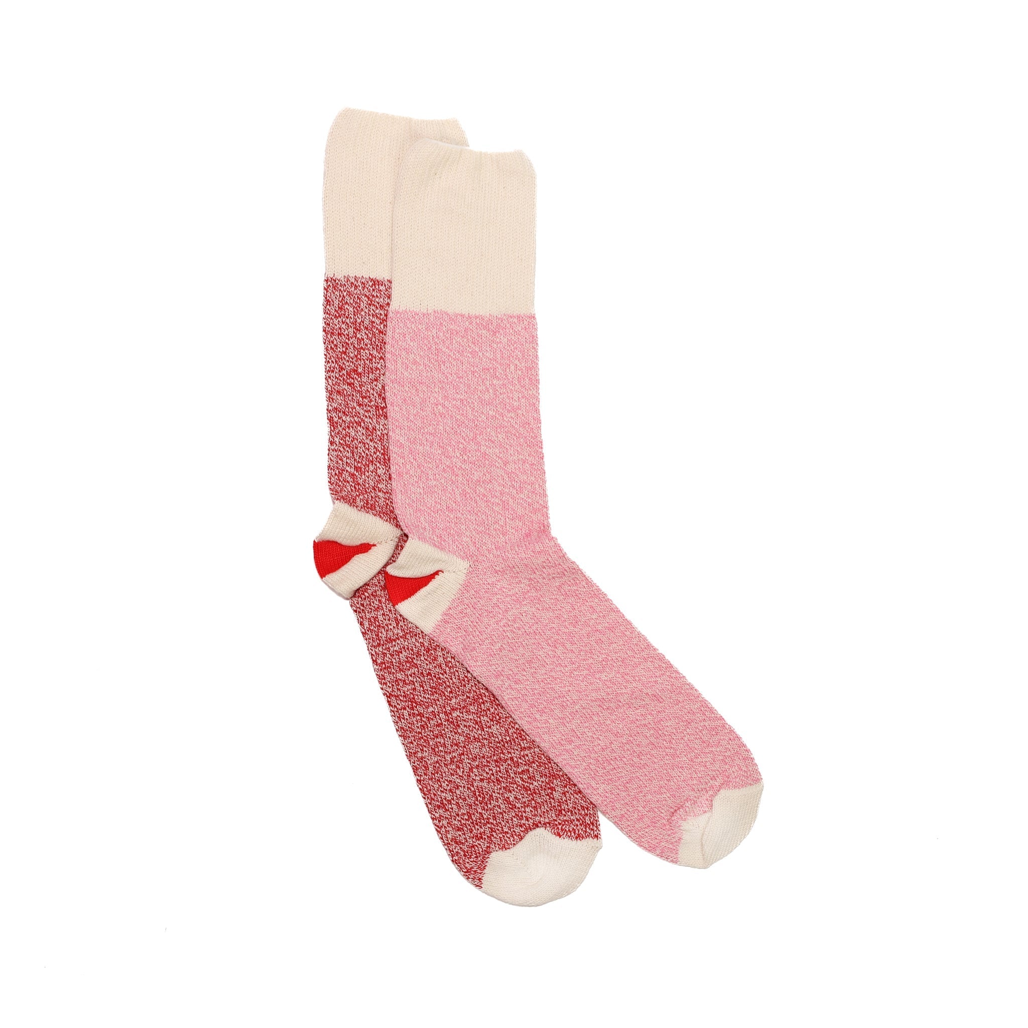 Regnsncox | Lightweight Cotton Blend Crew Socks with Red Heel Detail
