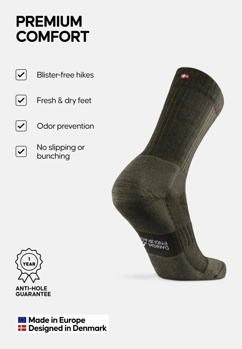 Regnsncox | Premium Merino Wool Hiking Crew Socks