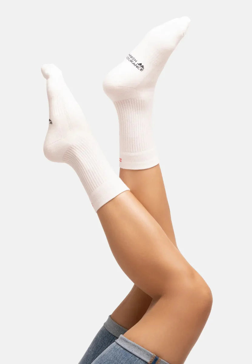 Regnsncox | Organic Cotton Tennis Crew Socks for Sports and Casual Wear