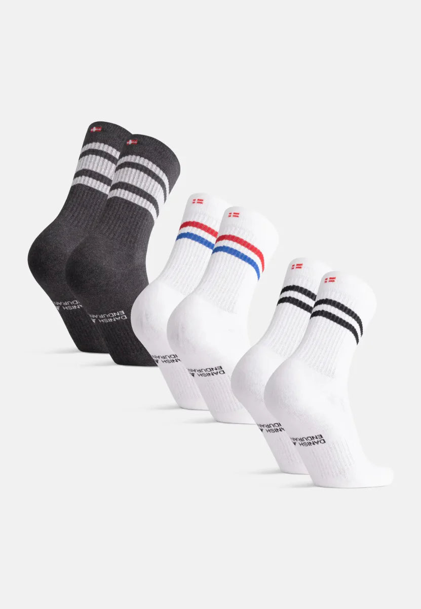 Regnsncox | Organic Cotton Tennis Crew Socks for Sports and Casual Wear