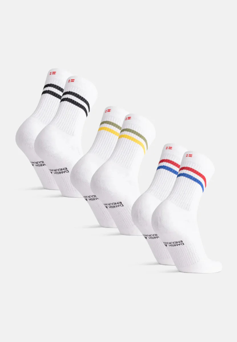 Regnsncox | Organic Cotton Tennis Crew Socks for Sports and Casual Wear