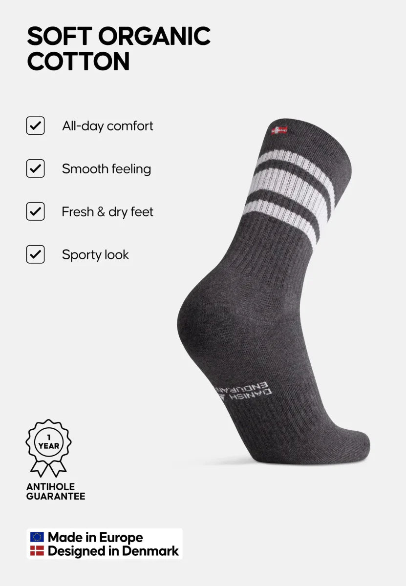 Regnsncox | Organic Cotton Tennis Crew Socks for Sports and Casual Wear