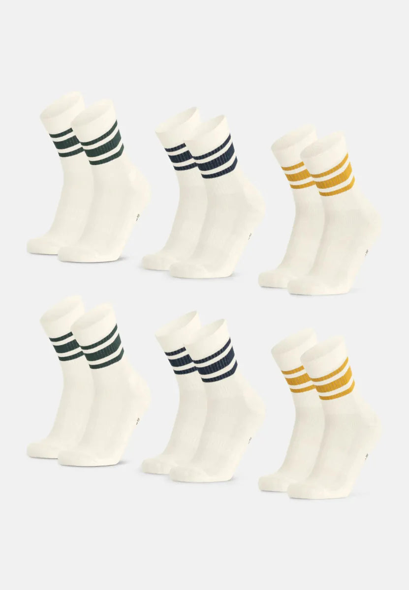 Regnsncox | Organic Cotton Tennis Crew Socks for Sports and Casual Wear