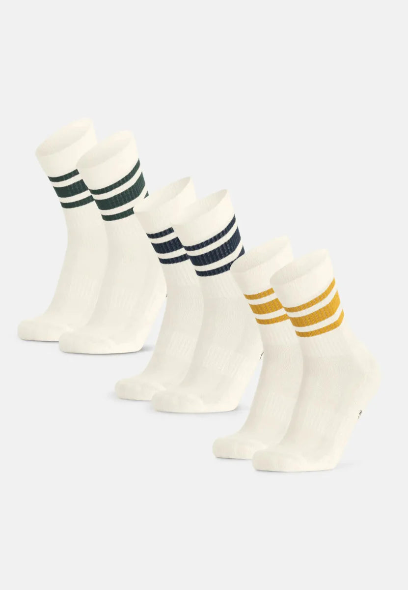 Regnsncox | Organic Cotton Tennis Crew Socks for Sports and Casual Wear