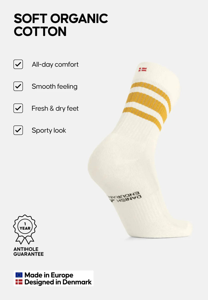 Regnsncox | Organic Cotton Tennis Crew Socks for Sports and Casual Wear