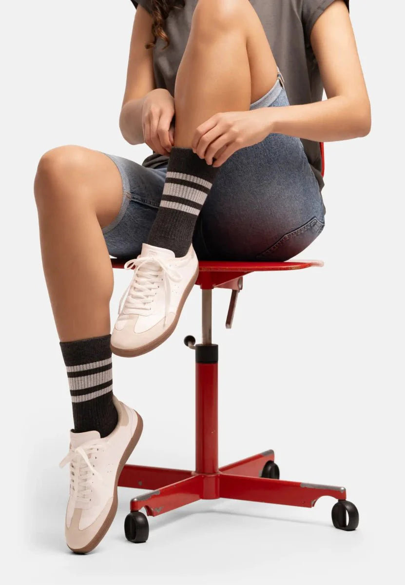 Regnsncox | Organic Cotton Tennis Crew Socks for Sports and Casual Wear