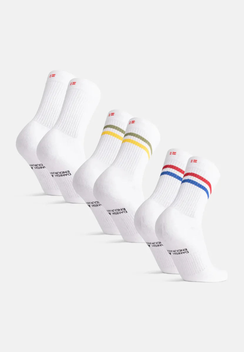 Regnsncox | Organic Cotton Tennis Crew Socks for Sports and Casual Wear