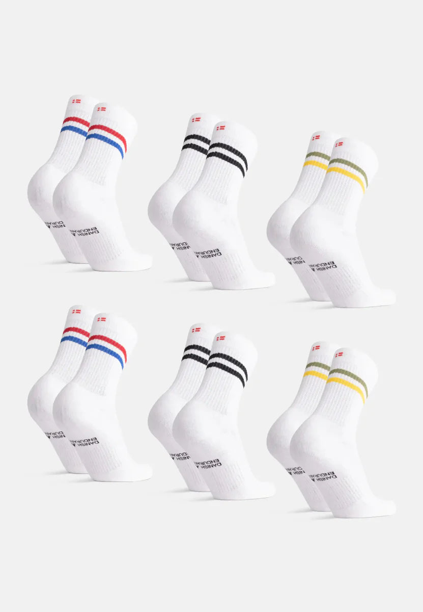 Regnsncox | Organic Cotton Tennis Crew Socks for Sports and Casual Wear